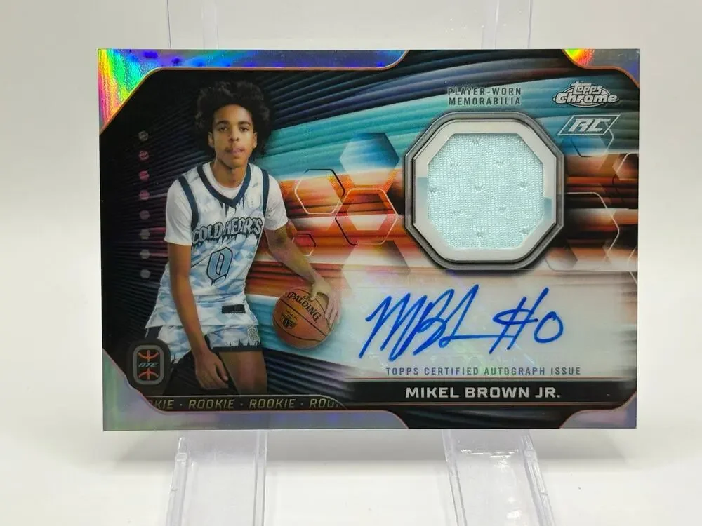 2024 Topps Chrome OTE Mikel Brown Jr Rookie Refractor Jersey Patch Auto RC